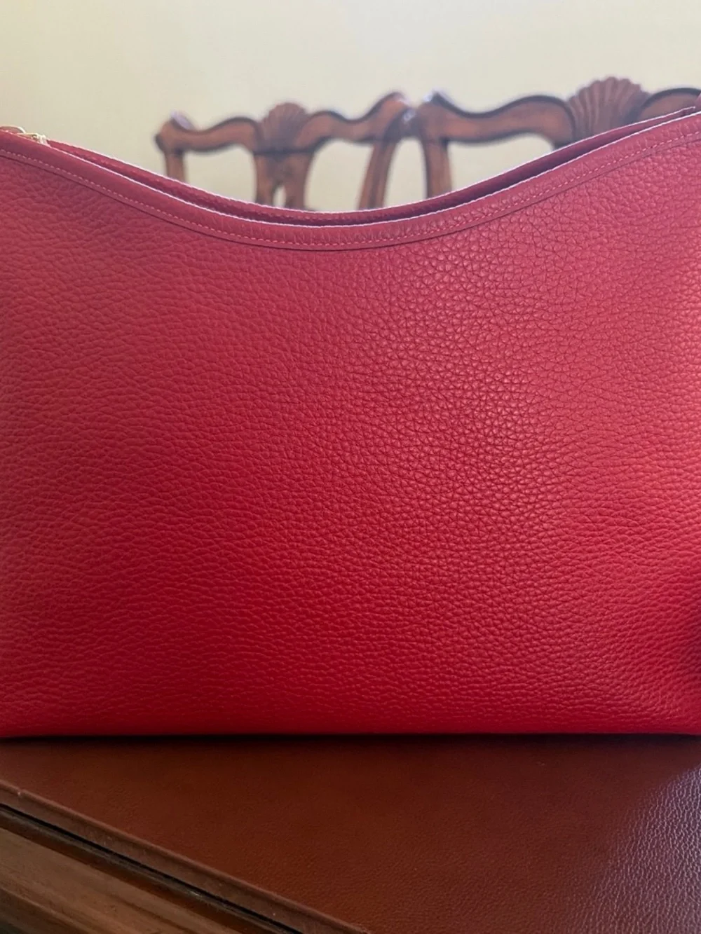 Coach Laurel Pebbled Leather Crossbody and Wristlet Set in Red